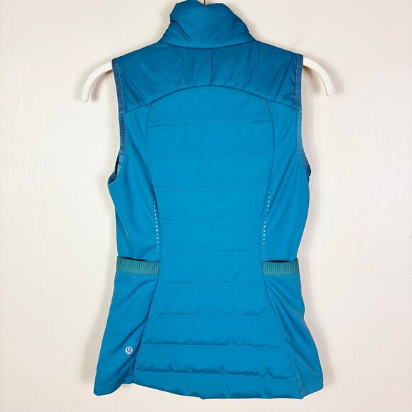 Lululemon Water Resistant Reflective Goose Down Down for It All Vest in Oceanic - Picture 8 of 11